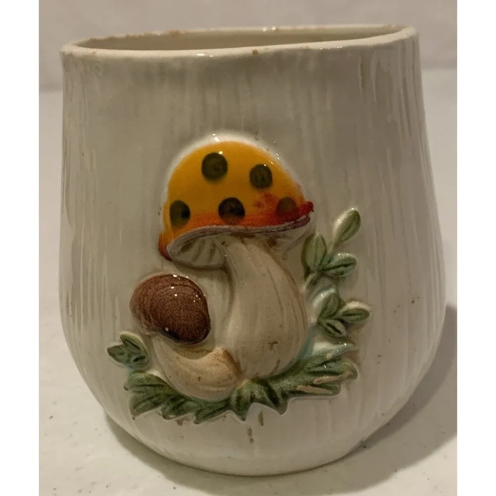 Vintage Sears Merry Mushroom Canister 4” Bottom ONLY 1976 Japan Replacement